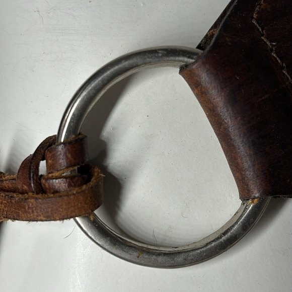 Leather Vintage Beaded Ivory Boho Belt - Picture 15 of 17